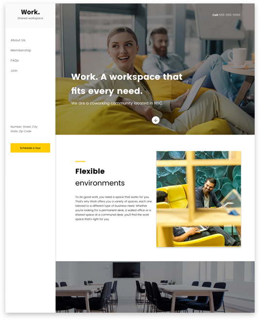 Workspace- og servicebutik - website af HoneyBadger